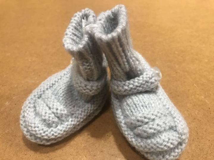 Chaussons de bébés 25 % de laine